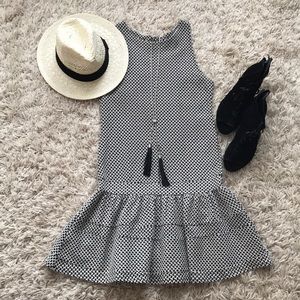 SALE *BUY2/GET1* ZARA Black and White print dress with a low waist!